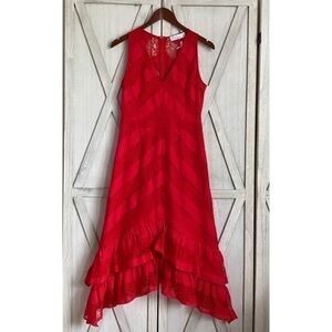 NWT Adelyn Rae Romantic Red Lace Dress - Size Small
